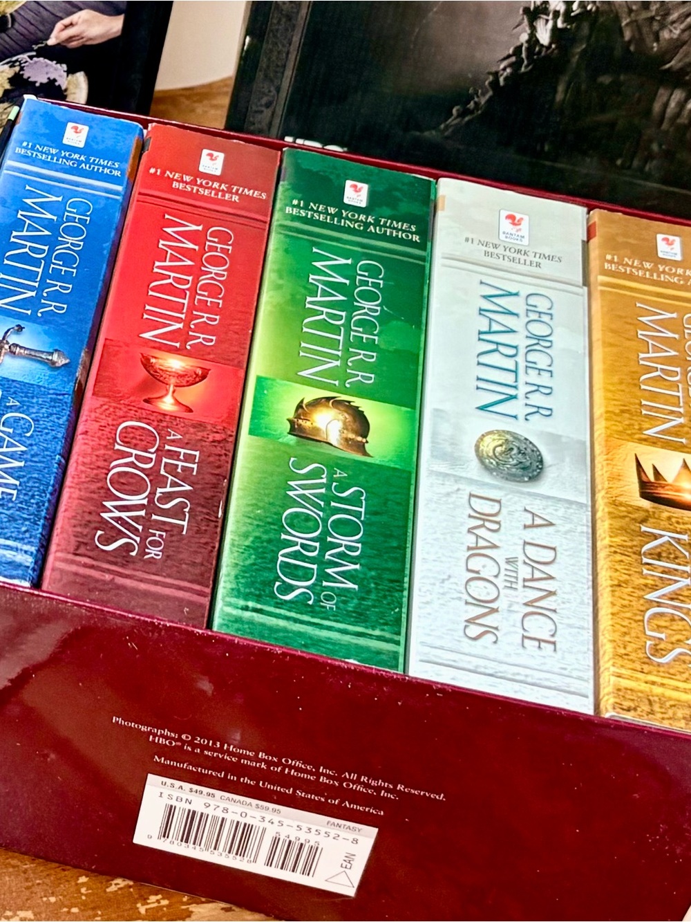 Boxed set of Game of Thrones Soft cover novels